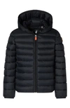 Save The Duck Kids' Lily Hooded Puffer Jacket In Black