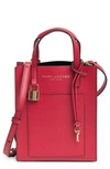 Marc Jacobs Micro Leather Tote In Fire Red