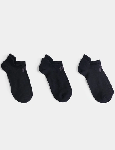 Sweaty Betty Lightweight Trainer Socks 3 Pack In Black