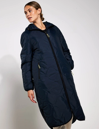 Goodmove Stormwear Fleece Lined Longline Parka In Blue