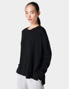 Sweaty Betty After Class Organic Cotton Sweatshirt In Black