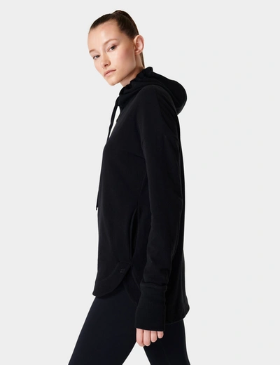 Sweaty Betty Escape Italian Fleece Hoody In Black