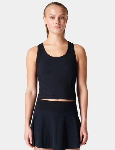 Sweaty Betty Athlete Crop Seamless Gym Vest In Black