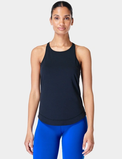 Sweaty Betty Breathe Easy Recycled-fibre Jersey Running Top In Black