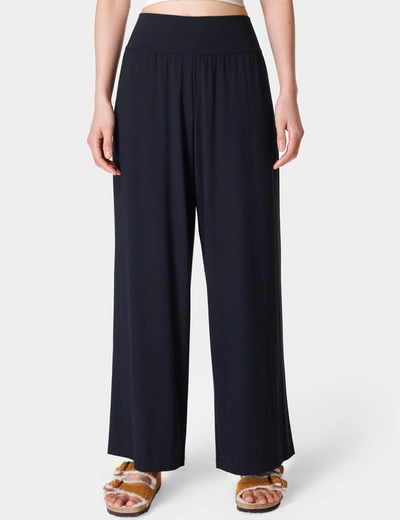 Sweaty Betty Modal Wide Leg Trousers In Black