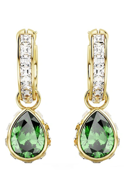 SWAROVSKI SWAROVSKI CHROMA CRYSTAL HOOP DROP EARRINGS