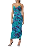 AFRM LUPITA FLORAL RUCHED BODY-CON DRESS