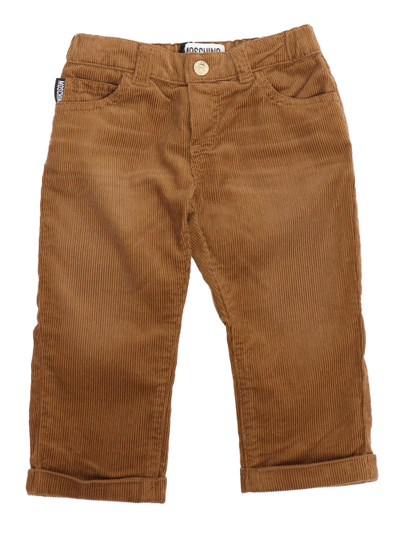 Moschino Kid Babies' Teddy Pants In Brown