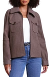 Avec Les Filles Zip-up Utility Jacket In Chocolate
