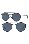 Ray Ban 51mm Aviator Sunglasses In Black