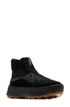 Sorel Ona 503 Mid Womens Canvas Faux Fur Casual And Fashion Sneakers In Black/ Black