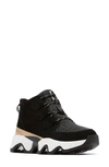 Sorel Kinetic Impact Caribou Waterproof Sneaker In Black Suede