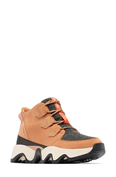 Sorel Kinetic Impact Caribou Plus Waterproof Sneaker Bootie In Brown