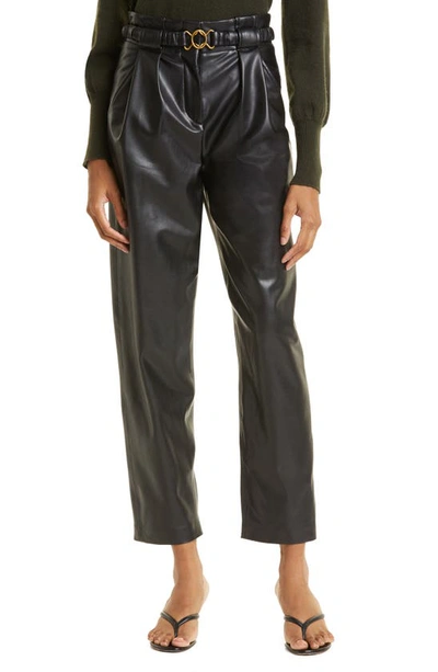 Veronica Beard Women's Coolidge Vegan Leather Trousers In Black
