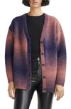 Rag & Bone Holly Wool-blend Cardigan In Navymult