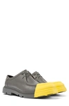 Camper Derby Shoes Junction In Leather In Medium Grey