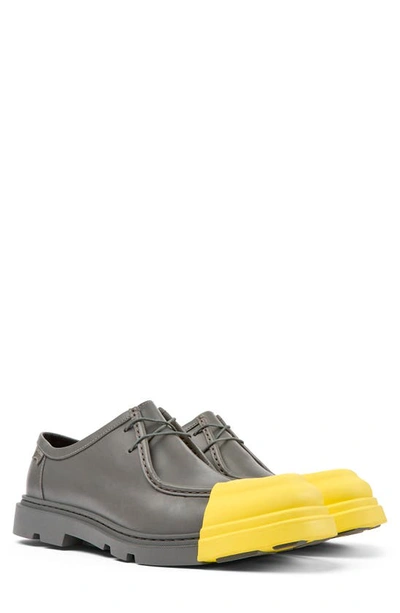 Camper Derby Shoes Junction In Leather In Grey