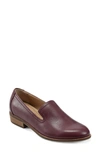 Earth Women's Edna Flat Slip-on Loafers In Dark Red Leather