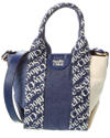 SEE BY CHLOÉ SEE BY CHLOÉ LAETIZIA MINI CANVAS & LEATHER TOTE