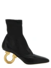 Ferragamo Leather Bootie In Black