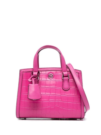 Michael Kors Small Chantal Messenger Bag In Cerise