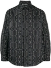 Palm Angels Quilted All Monogram Outerwear With Snap Buttons In Grey