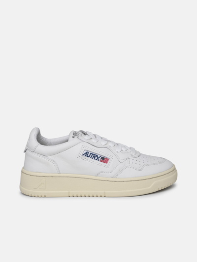 Autry Medalist Leather Sneakers In White