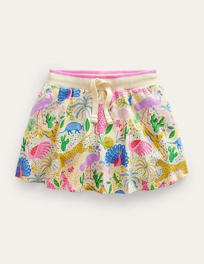 Mini Boden Kids' Jersey Skort Multi Desert Animals Girls Boden