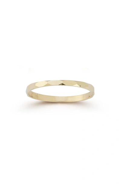 Ember Fine Jewelry Faceted Thin Band Ring In Gold