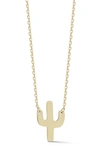 EMBER FINE JEWELRY 14K GOLD CACTUS PENDANT NECKLACE