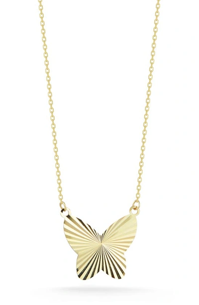 Ember Fine Jewelry 14k Butterfly Necklace In Gold