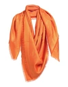 Jimmy Choo Woman Scarf Orange Size - Silk, Wool
