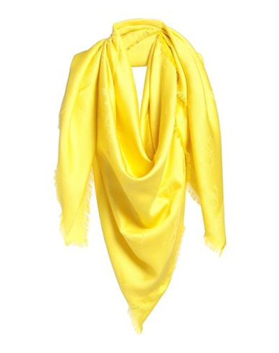 Jimmy Choo Woman Scarf Yellow Size - Silk, Wool