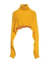 Mem.js Mem. Js Woman Turtleneck Ocher Size 2 Acrylic, Polyamide, Mohair Wool, Alpaca Wool In Yellow