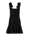 Jil Sander Woman Mini Dress Black Size 4 Mohair Wool, Polyamide, Silk, Polyester, Viscose