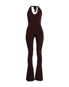 Cinqrue Woman Jumpsuit Cocoa Size M Polyester, Elastane In Brown