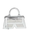 Karl Lagerfeld Icon K Shb Croc Woman Handbag Silver Size - Bovine Leather In Silver