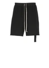 Rick Owens Drkshdw Jersey Trucker Cut-off Shorts In Black