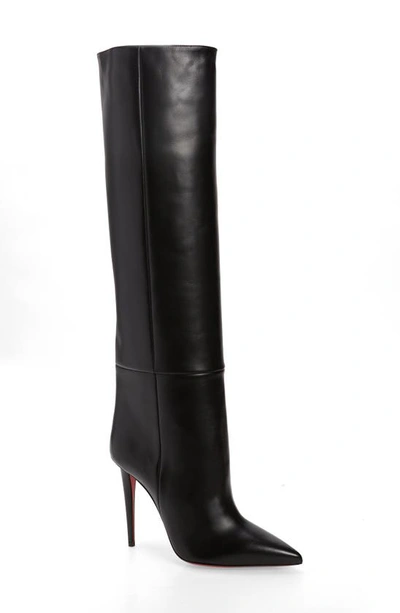 CHRISTIAN LOUBOUTIN ASTRILARGE POINTED TOE KNEE HIGH BOOT