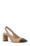 VINCE CAMUTO VINCE CAMUTO HAMDEN SLINGBACK POINTED CAP TOE PUMP