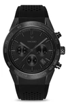 Vincero The Rogue Chronograph Silicone Strap Watch, 43mm In Black