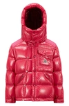 Moncler Kids' Karakorum Shiny Nylon Down Jacket In Bright Pink