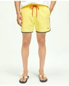 Brooks Brothers 5" Stretch Montauk Solid Swim Trunks | Yellow | Size Xl