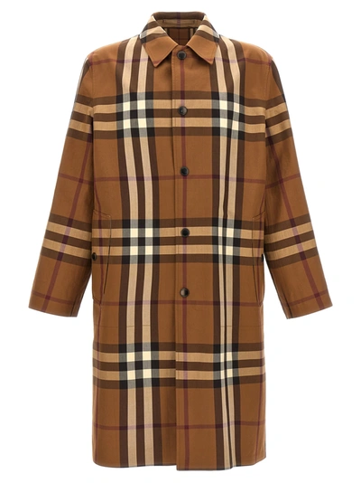 BURBERRY ABBEYSTEAD COATS, TRENCH COATS BROWN