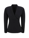 Alaïa Double-breasted Stretch-knit Blazer