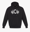 Mcm Floral Print Logo Hoodie In Organic Cotton In Black