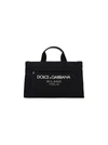 Dolce & Gabbana Men Borsone In Nylon Con Logo In Black