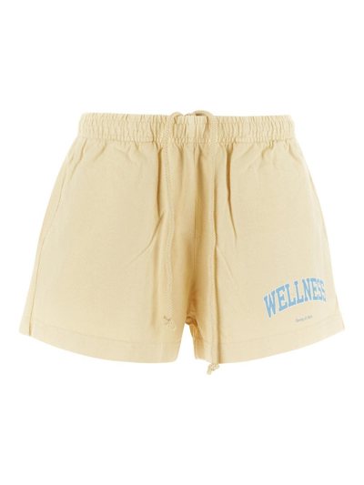 Sporty And Rich Cotton Shorts In Yellow