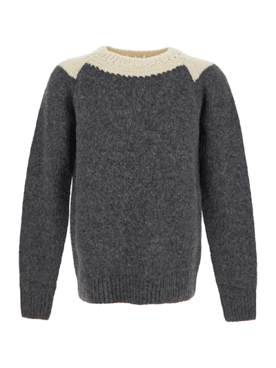 Dries Van Noten Men's Morgan Alpaca-blend Crocheted Sweater In Grey