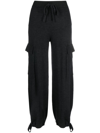 P.a.r.o.s.h Drawstring Wool-blend Cargo Trousers In Grey